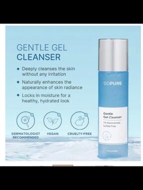 New In Box Gopure Gel Cleanser 4oz Go Pure